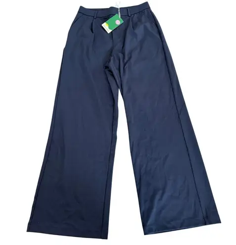 Halara High Waist Straight Leg Work Pants Stretch Comfort Midnight Blue L Reg