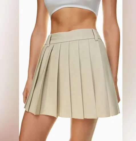 Babaton Dormer Schoolgirl Pleated Skirt originally $148 in Tundra Taupe