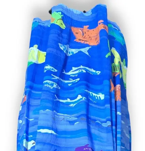 Jams World Vintage 90s Bounty Dress Small Scoop Neck Ocean Fish Animal Print