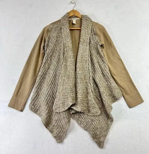 prAna Cardigan Sweater Women’s Demure Wool Blend Drape Knit Brown Size XS Boho