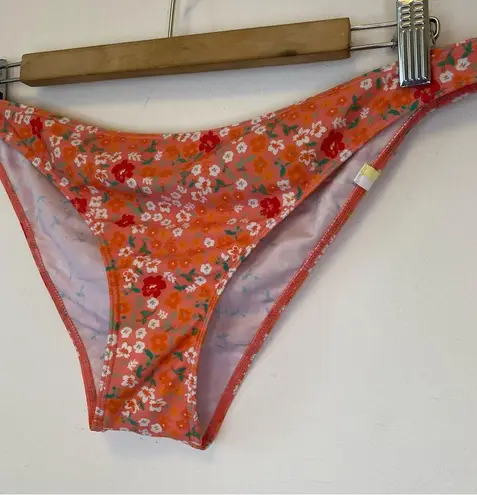 Summersalt Orchid Ditsy Floral Print Bikini Bottom in Orange Sz 6 Small