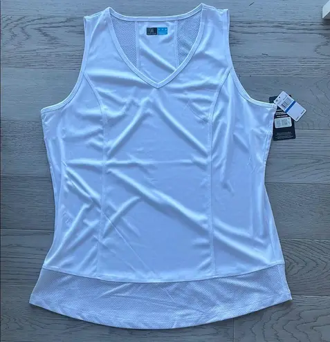 PGA Tour Women’s Solid White Tank Top with Mesh Panel Size XL New thumbnail 3