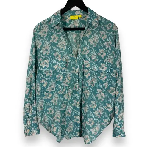 Roller Rabbit Blue Paisley Button Down Shirt