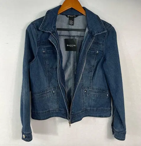 Baccini Cropped Denim Jacket Size PL