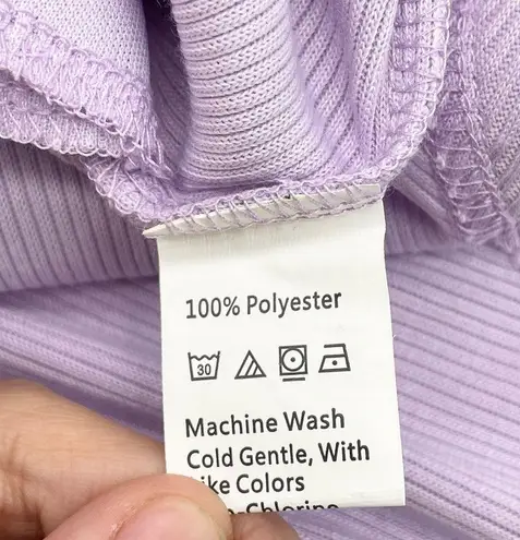 Miss Sparkling Womens S Ribbed Bodysuit Snap Crotch Lilac Purple Spaghetti Strap