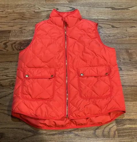 Woolrich Puffer Down Vest Size XL Red-Orange Sleeveless Full Zip Classy Outdoor - Image 1