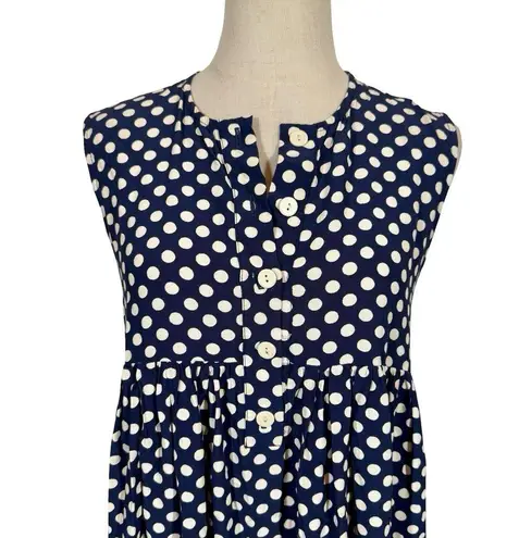 Clary & Peg Silvie Maternity Maxi Dress in Spot Polka Dot Blue Size undefined