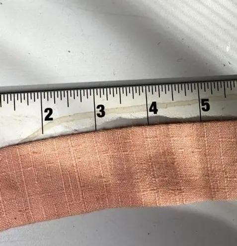 Vintage Statement Braided Waist Belt Womens Ivory Pink Tie Fabric 80s 90s Boho