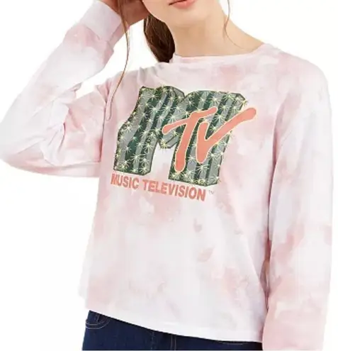 Love Tribe MTV Music Television Tie-Dye Long Sleeve Relaxed Fit Shirt