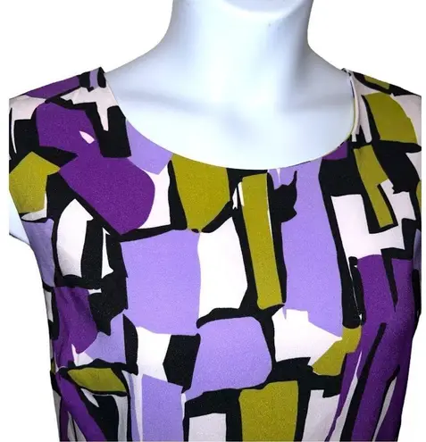 Ronni Nicole  very pretty abstract print dress with solid black hem. Nwt