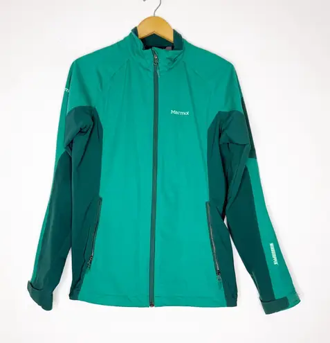 Marmot Windstopper Softshell Jacket Women’s Large Teal Green Full Zip