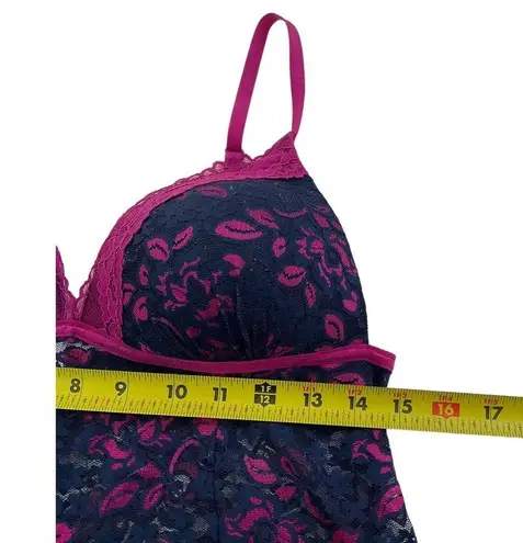 Lilac & London Blue & Pink Lace Lingerie Sleepwear Size Large | 10E