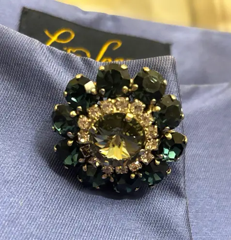 Luisa Spagnoli Women's Blue Designer Overcoat (IT 42) & Floral Cutout Dress (Sm)