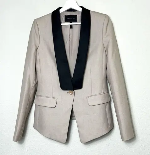 BCBGMAXAZRIA  Lapeled Beige Blazer