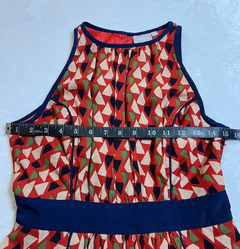 Eshakti Sleeveless Abstract Retro Sheath Fit & Flare Knee Length Dress Size S