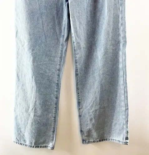 Edikted Low Rise Wide Leg Baggy Cotton Jeans Light Wash Blue Medium - Image 9