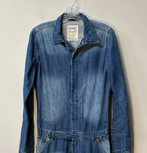 One Teaspoon  X Urban Outfitters Denim Utility Jumpsuit Blue X-Small