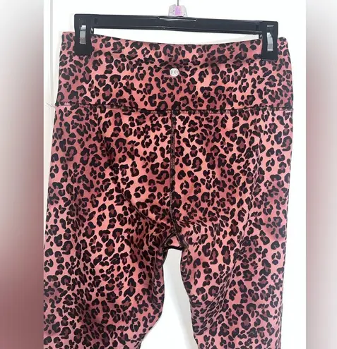 Balance Collection Balance Collections Pink All Over Cheetah Print Stretchy Yoga Gym Leggings Sz L