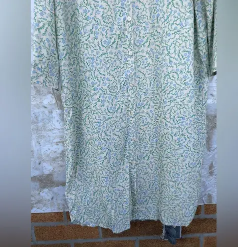 STORQ maternity dress shirt floral print size 3 /medium Green