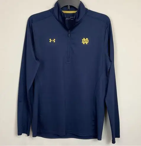 Under Armour Notre Dame Fighting Irish Navy Sideline 1/4 Zip Pullover  Sz Med New