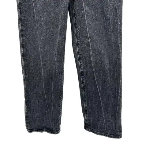 Levi's ‎ Ribcage Straight Ankle Jeans Charcoal Gray Black Wash Size 24