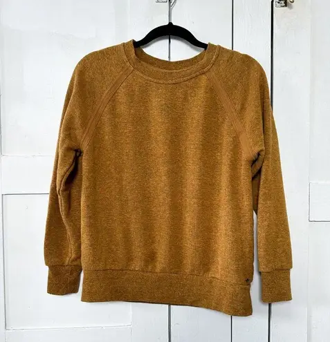 prAna  | Cozy Up Crewneck Sweatshirt in Mustard Yellow