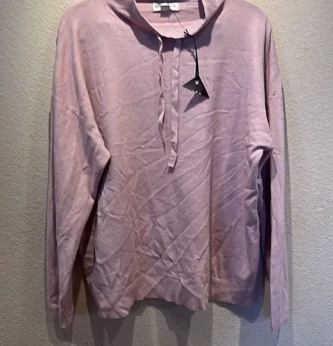 Ava & Viv New 1X Pink Cowl Neck Lightweight Sweater NWT