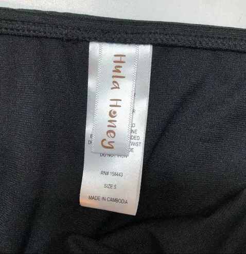 Hula Honey BLACK Rib Hipster Bikini Swim Bottom