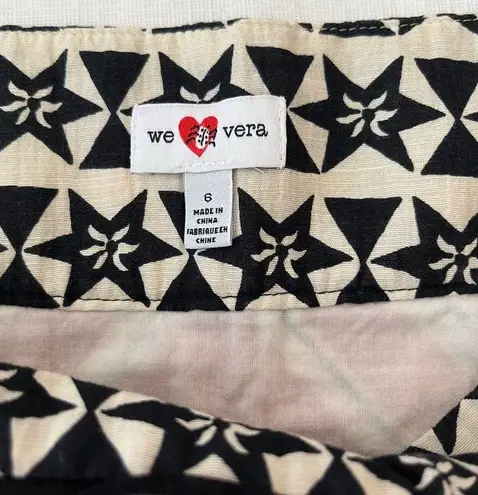 Anthropologie We Love Vera Red, White Blue Flagged Themed Skirt Red Size 6