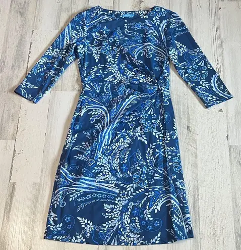 J. McLaughlin Blue Floral Dress Size XS