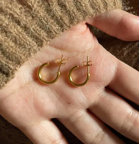so cute!13mm C hoop/extra Thick Gold Layer