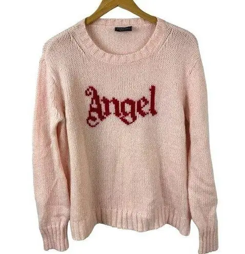 Wooden Ships  Caprice Angel Knit Sweater Pink Sapphire Mohair Wool Slouchy Medium