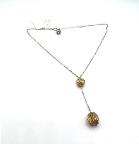 Roberto Coin Sterling Vermeil Necklace 16 Inches with Double Sphere Pendant TFS