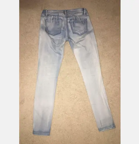 Vip Jeans Sz 5 6 Adorable Light Wash Blue Jeans W Pearl Accents