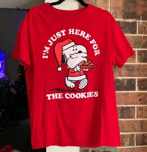 Peanuts Santa Snoopy Christmas Shirt Size L
