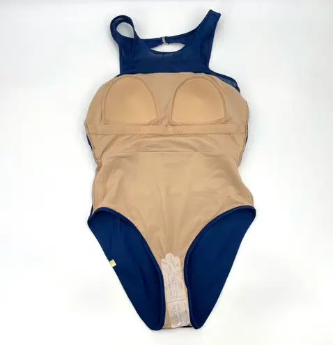 Summersalt The Mesh Freestyle Navy Blue High Neck Open Back One Piece Swimsuit 6