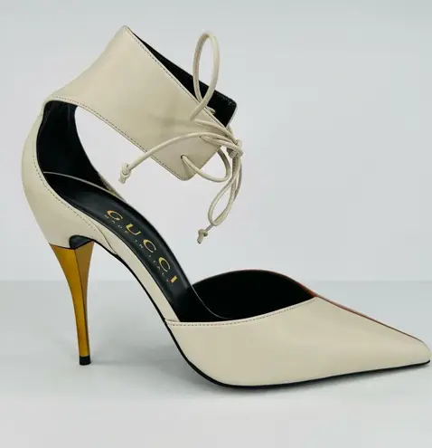 Gucci  Priscilla Nappa Charlotte Ankle Cuff Heel 715146 Pumps Size EU 40