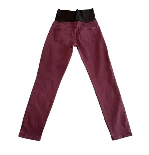 Liverpool Maternity Jeans Womens Size 2 Plum Tummy Panel 26x27 Shaping Baby