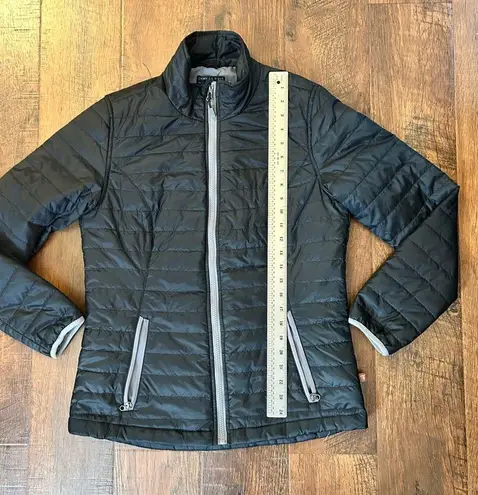 Charles River Apparel black/grey puffer jacket, size M