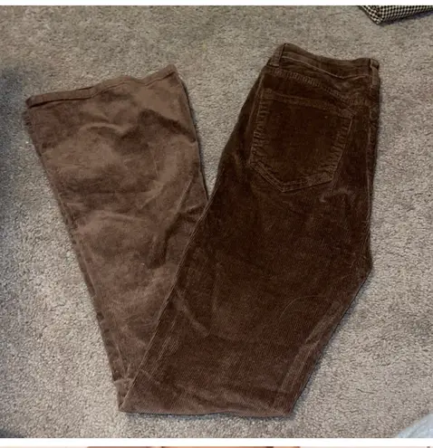 SheIn Brown Corduroy Flare Pants