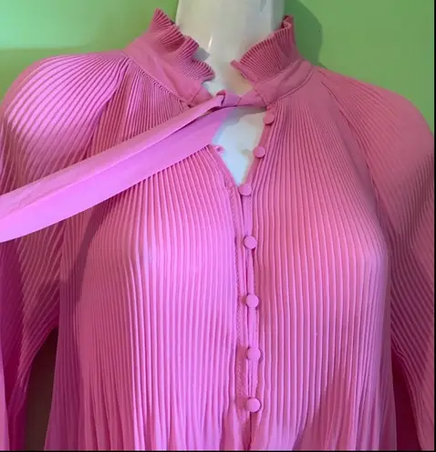 Lulumari Accordion bodysuit blouse pink size M