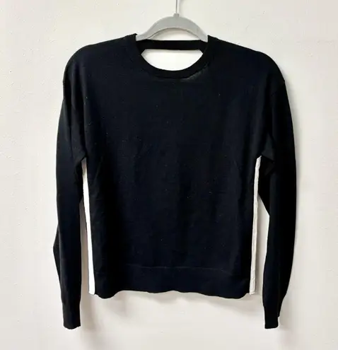 Zadig & Voltaire Kansy Merino Wool Long Sleeve Open Back Sweater Black Women's S