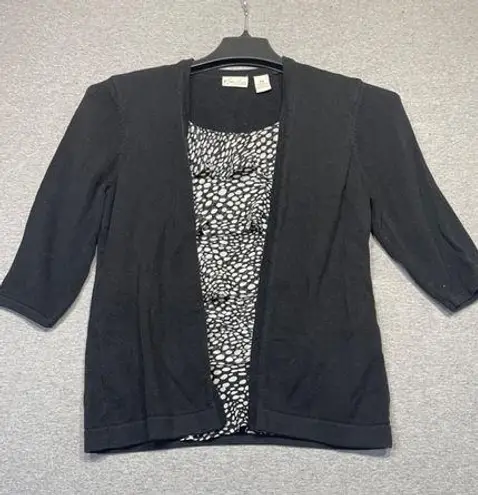 kim rogers Women's Cardigan Sweater Black PM