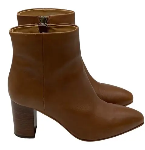 Aquatalia Florita Leather Ankle Boots - Brown - 8.5
