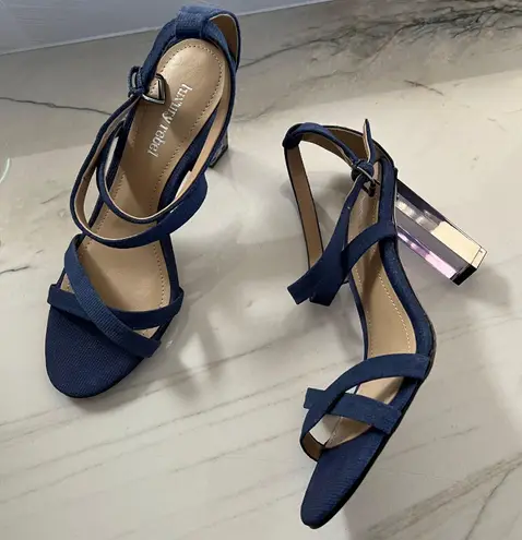 Luxury Rebel Driscoll Blue Denim Heels