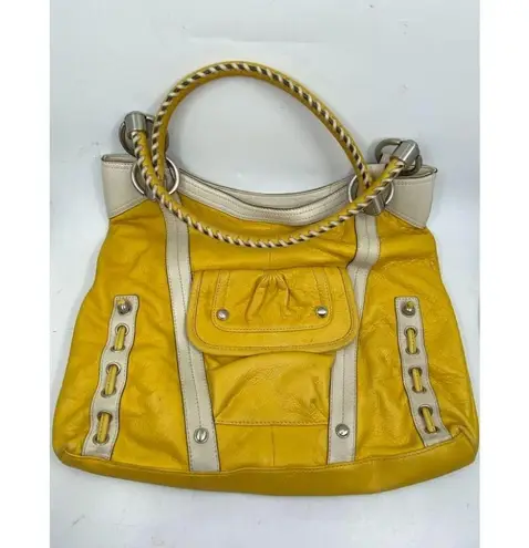 B Makowsky B. makowsky Yellow Leather Shoulder/ Handbag
