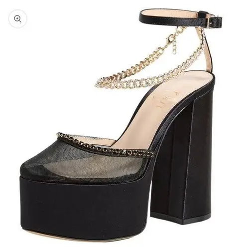 Nalebe by Amina Means Black Platform Mesh Size 9.5