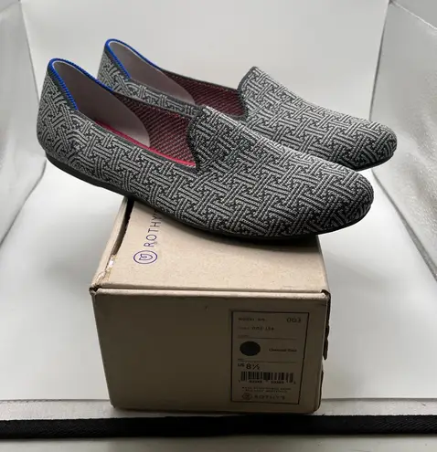 Rothy's NWB  The Loafer Charcoal Grid size 8.5 women’s flats round toe