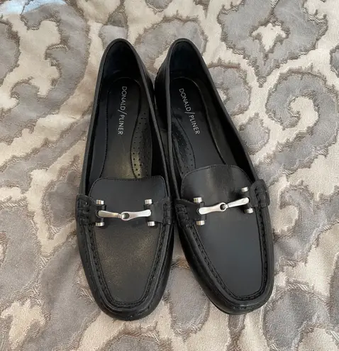 Donald Pliner Donald J. Pliner Black Filo Bit Loafer Flats -7.5 