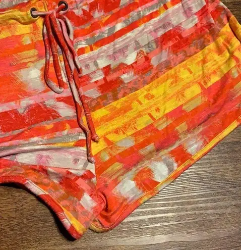 Mossimo tropical sunset strapless shorts romper Size L